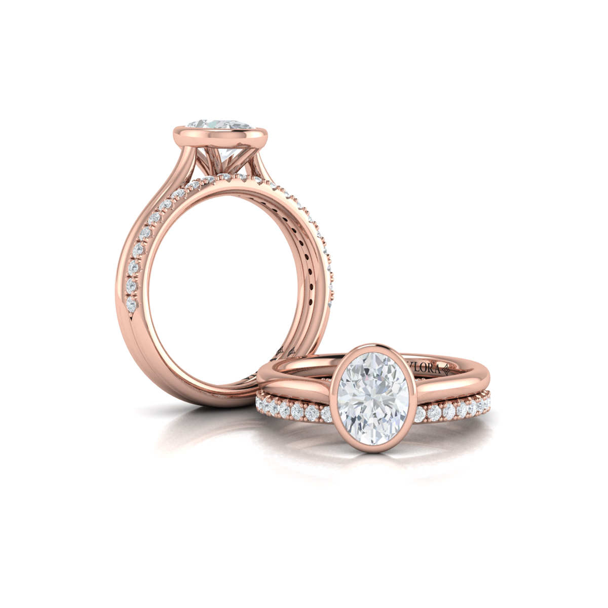 Vlora Solitaire, Bezel Engagement Ring