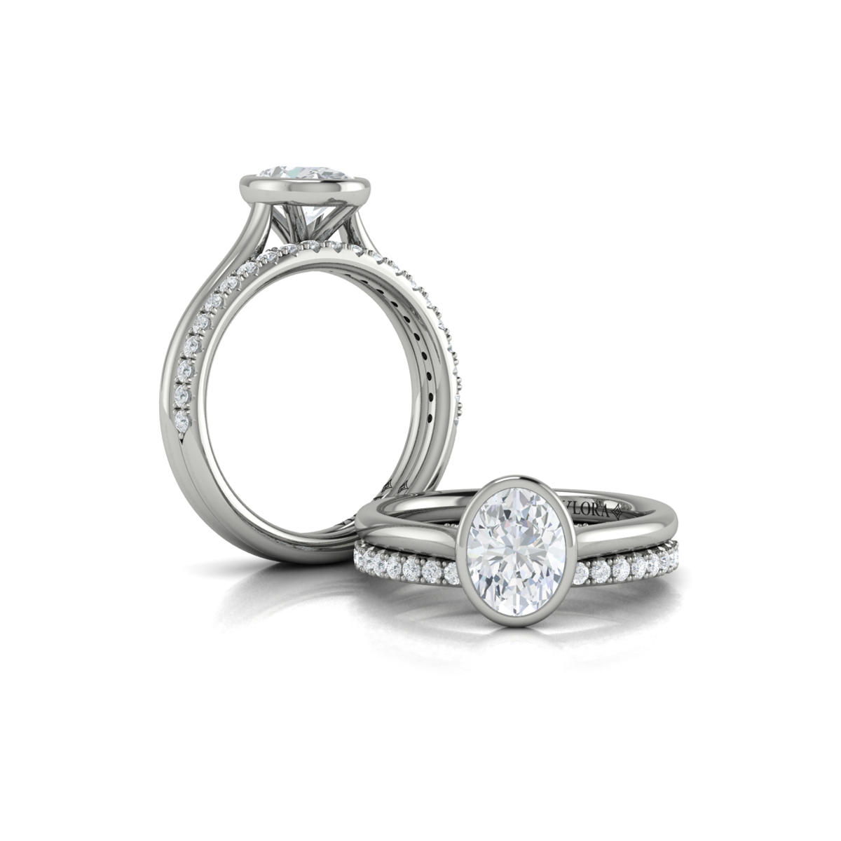 Vlora Solitaire, Bezel Engagement Ring