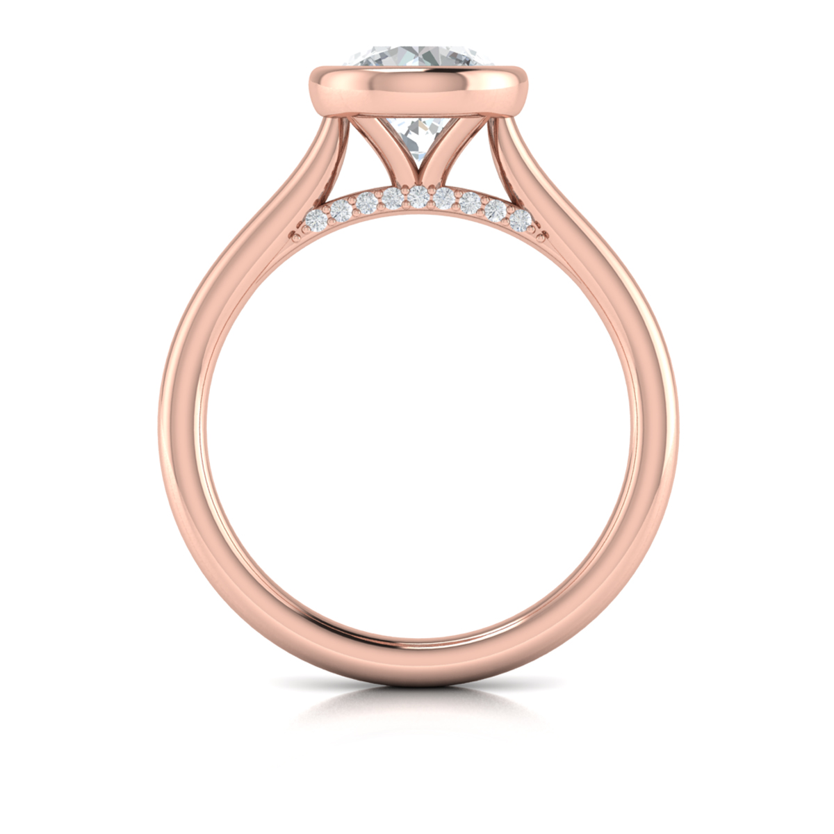 Vlora Solitaire, Bezel Engagement Ring