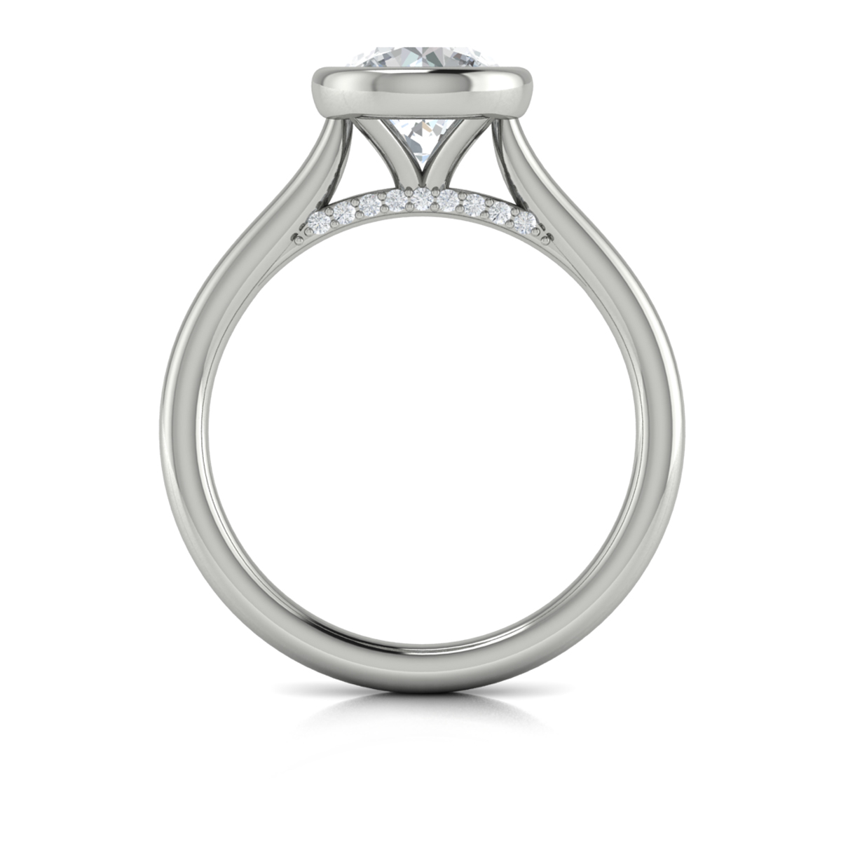 Vlora Solitaire, Bezel Engagement Ring