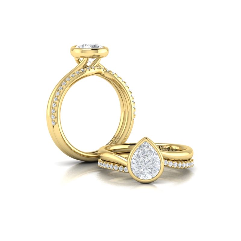 Teardrop Bezel Engagement Ring