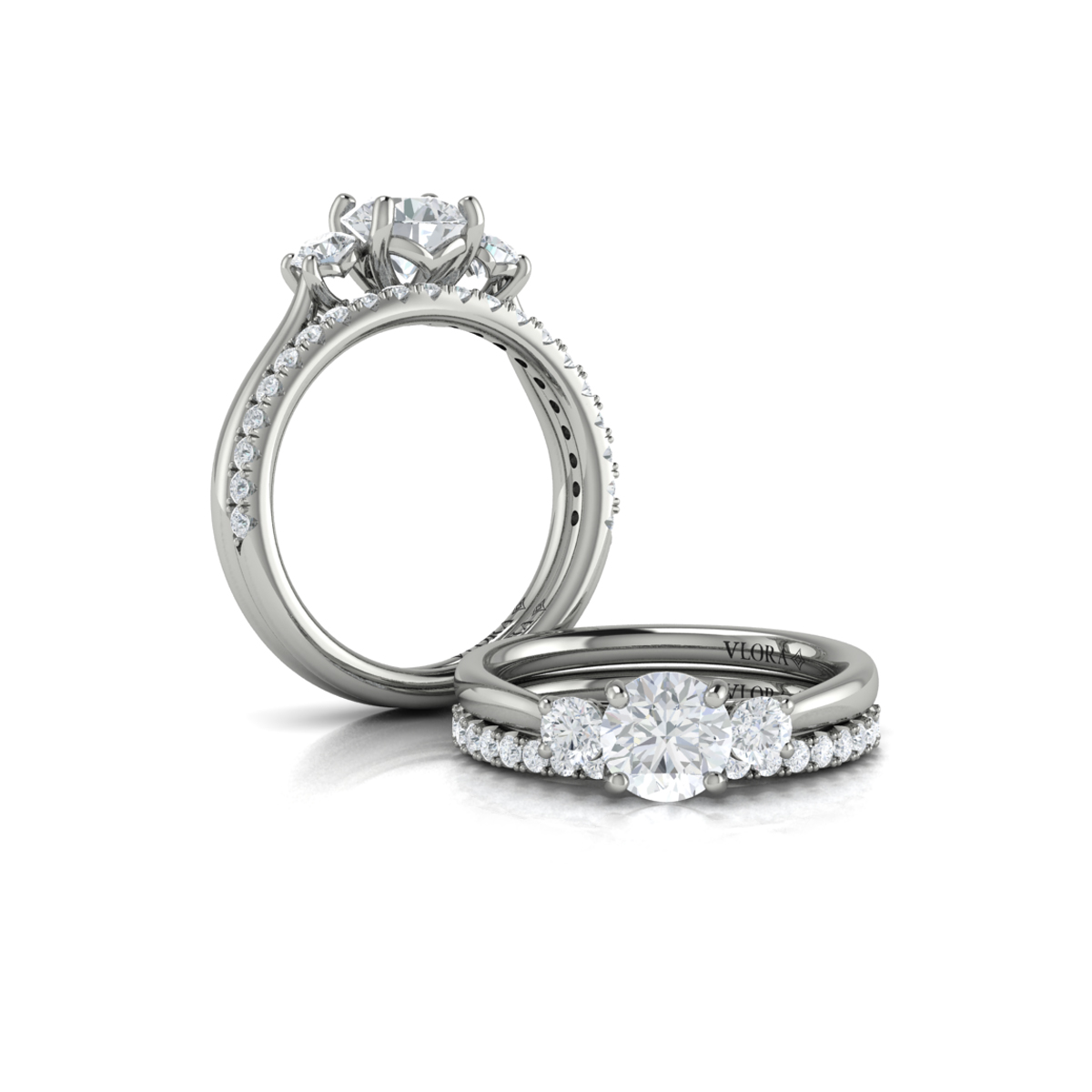 Timeless Trio Three Stone Engagement Ring