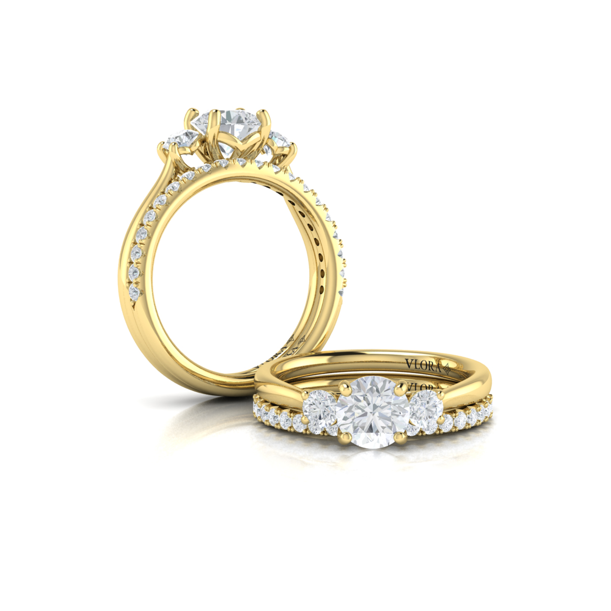 Timeless Trio Three Stone Engagement Ring