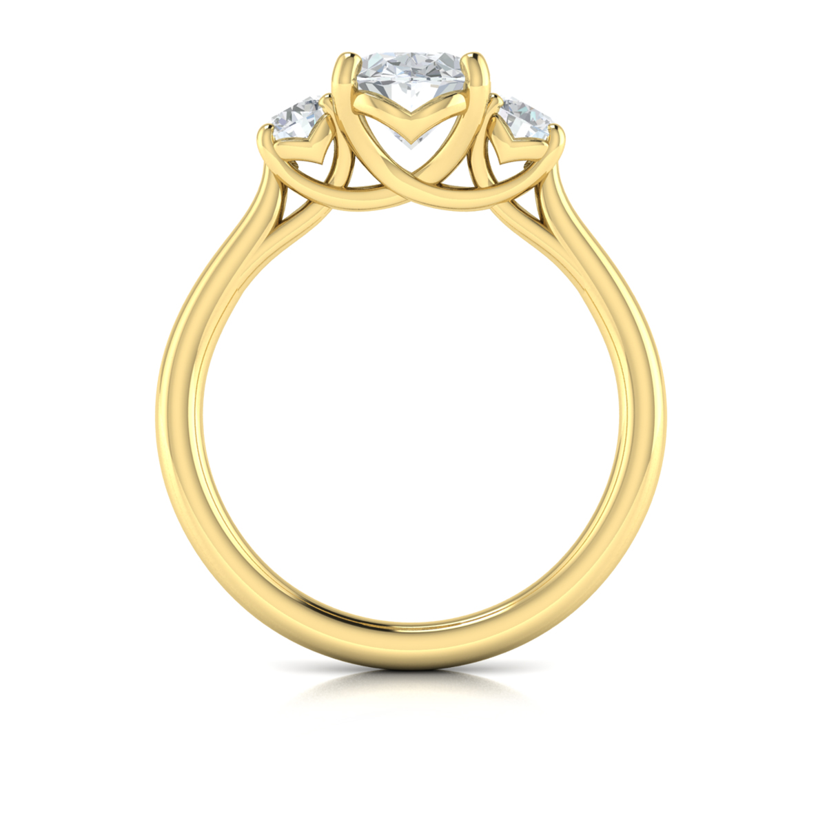 Tapestry Three Stone Oval Engagement Ring