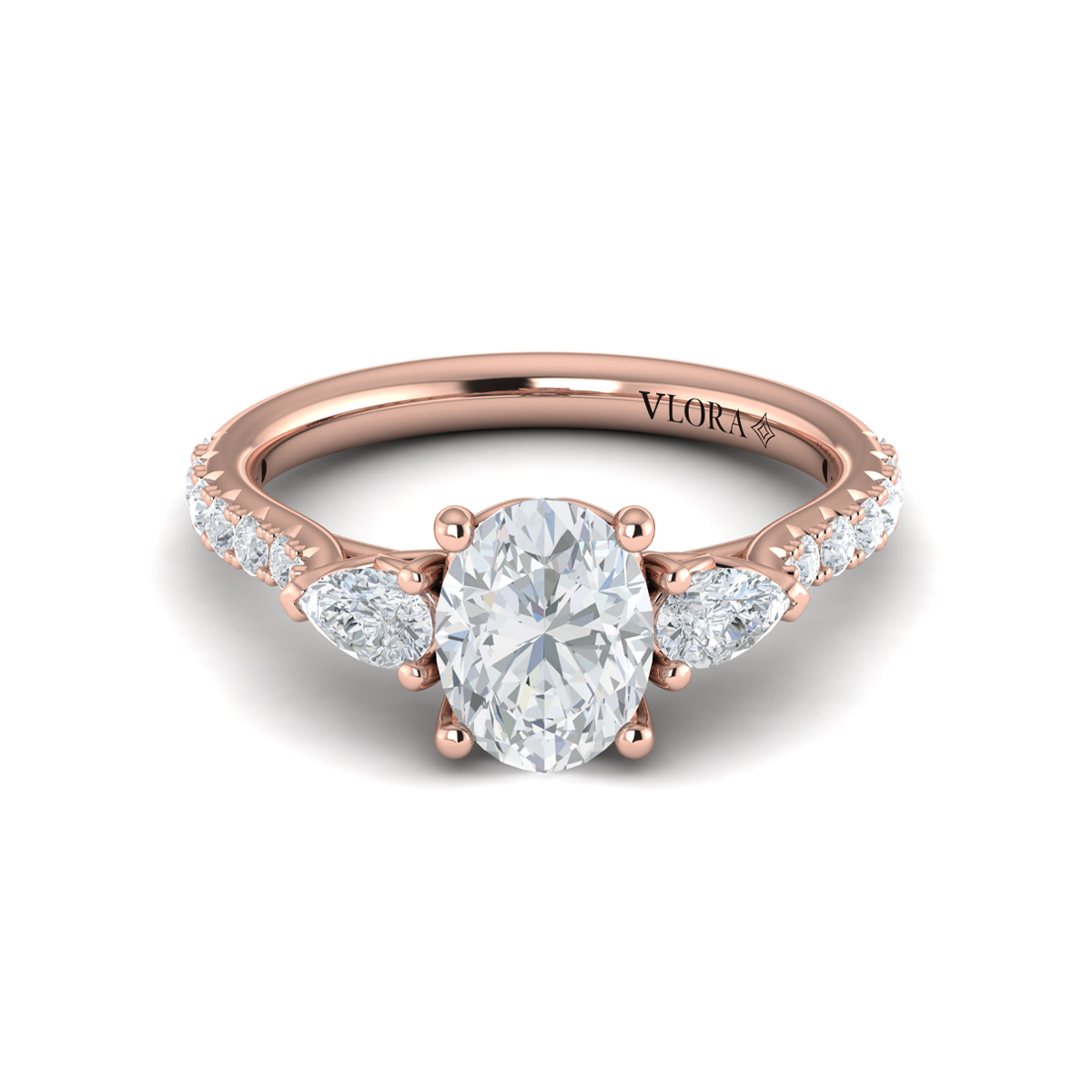 Vlora Three Stone Engagement Ring