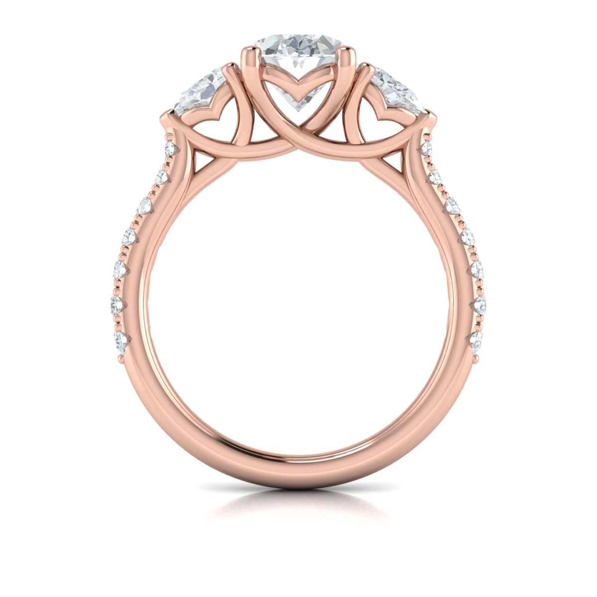 Vlora Three Stone Engagement Ring