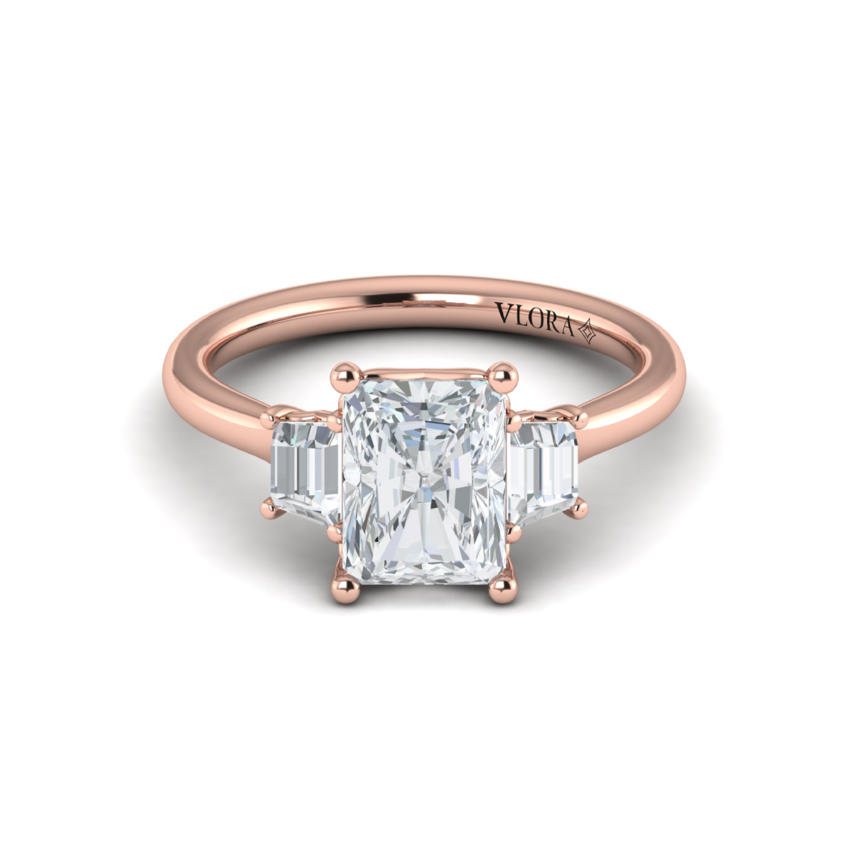 Vlora Three Stone Engagement Ring