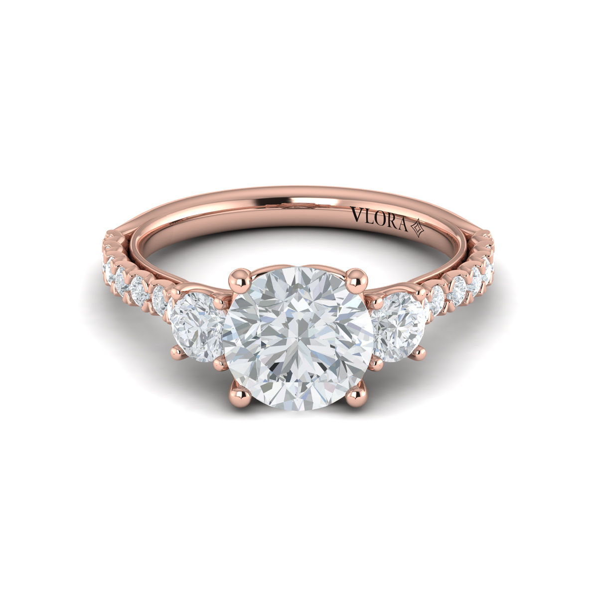 Vlora Three Stone Engagement Ring