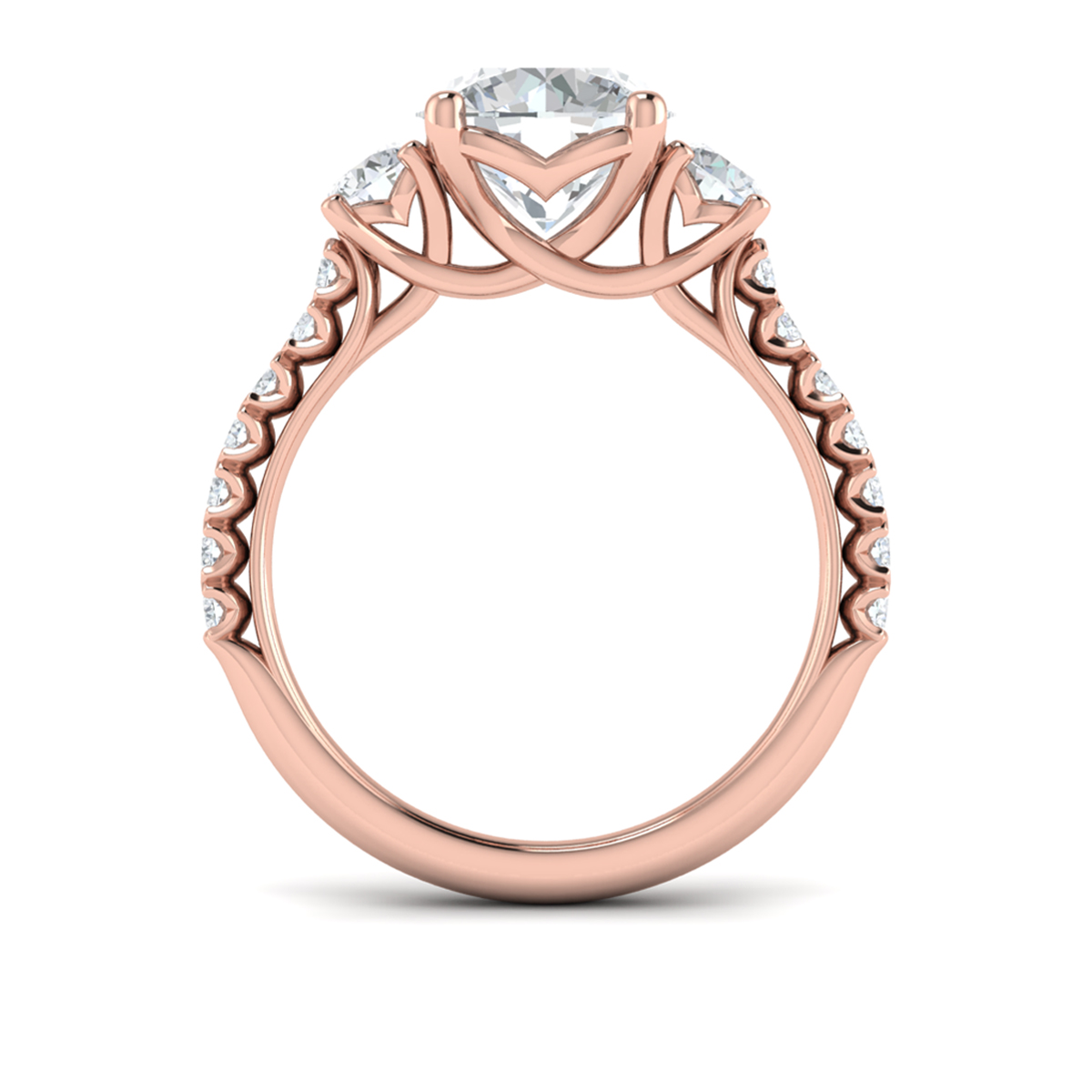 Vlora Three Stone Engagement Ring