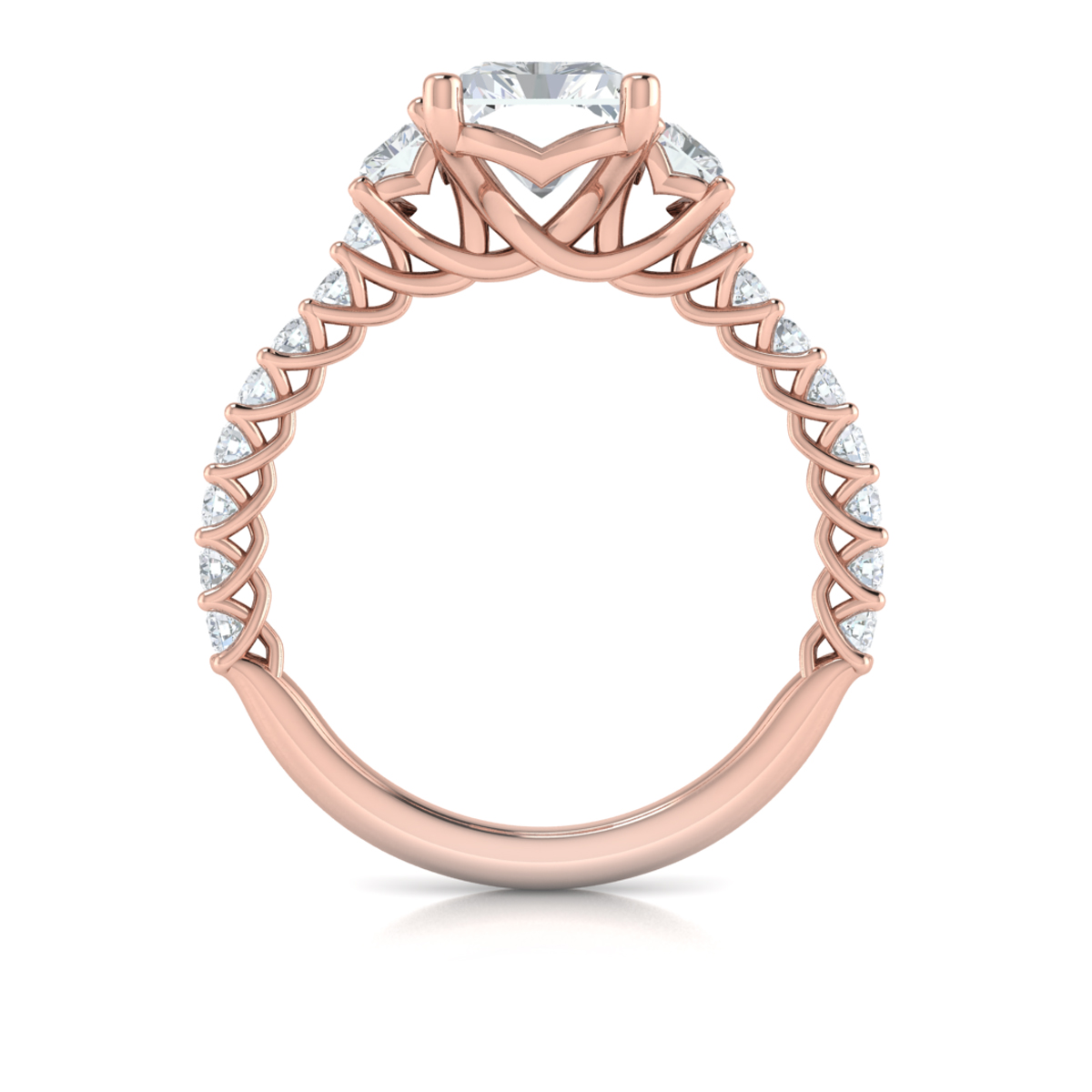 Vlora Three Stone Engagement Ring