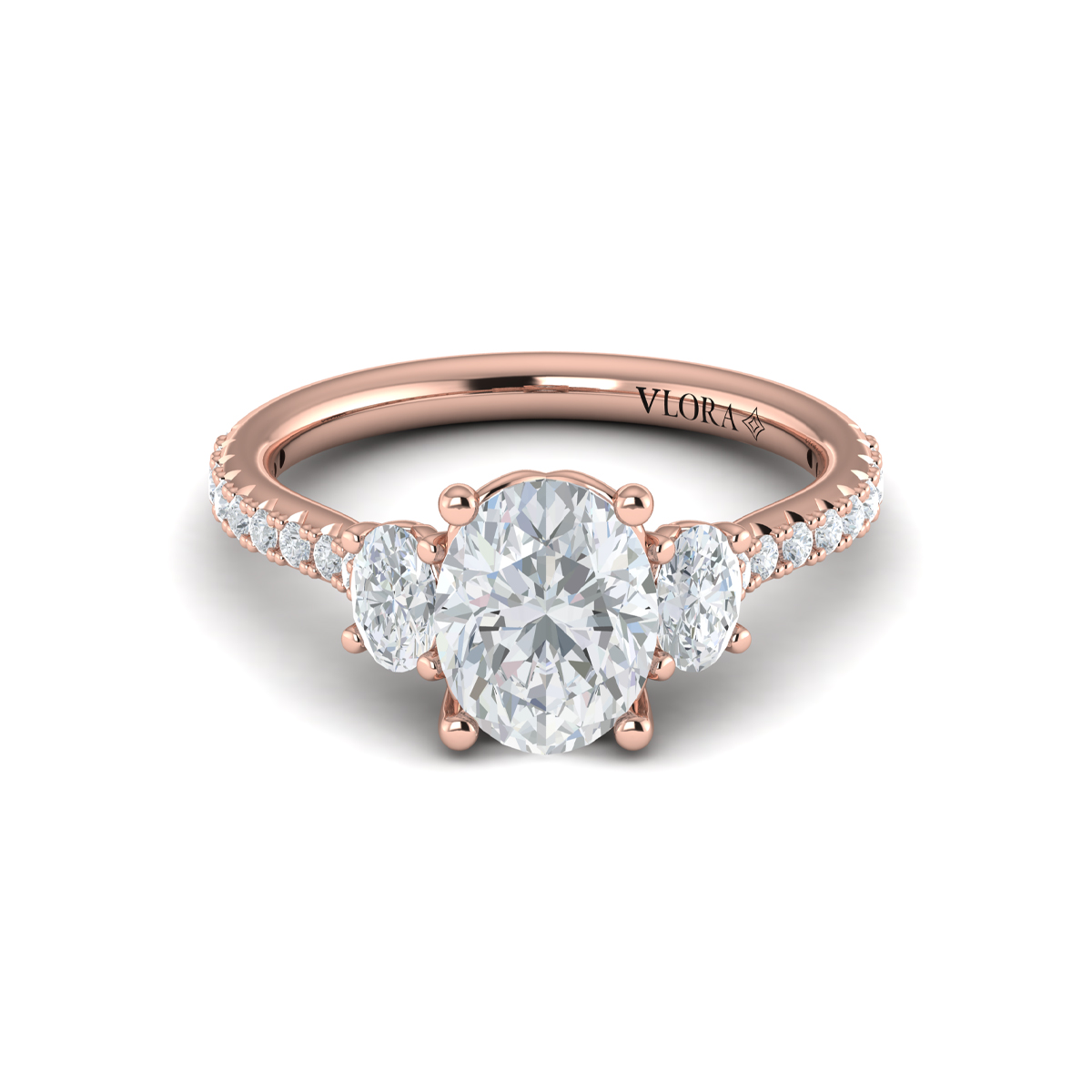 Vlora Three Stone Engagement Ring