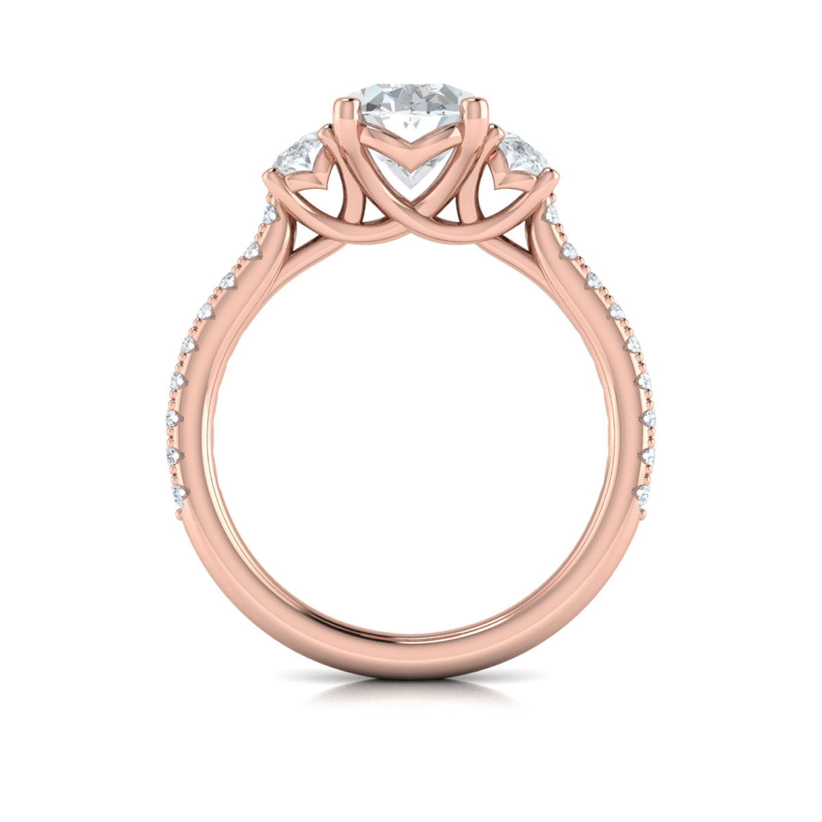 Vlora Three Stone Engagement Ring