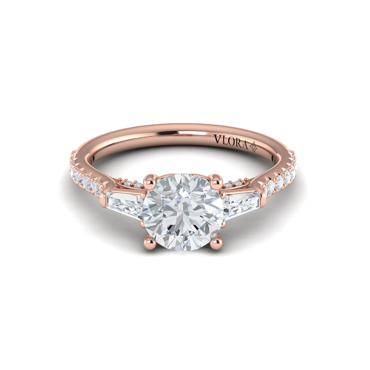 Vlora Three Stone Engagement Ring
