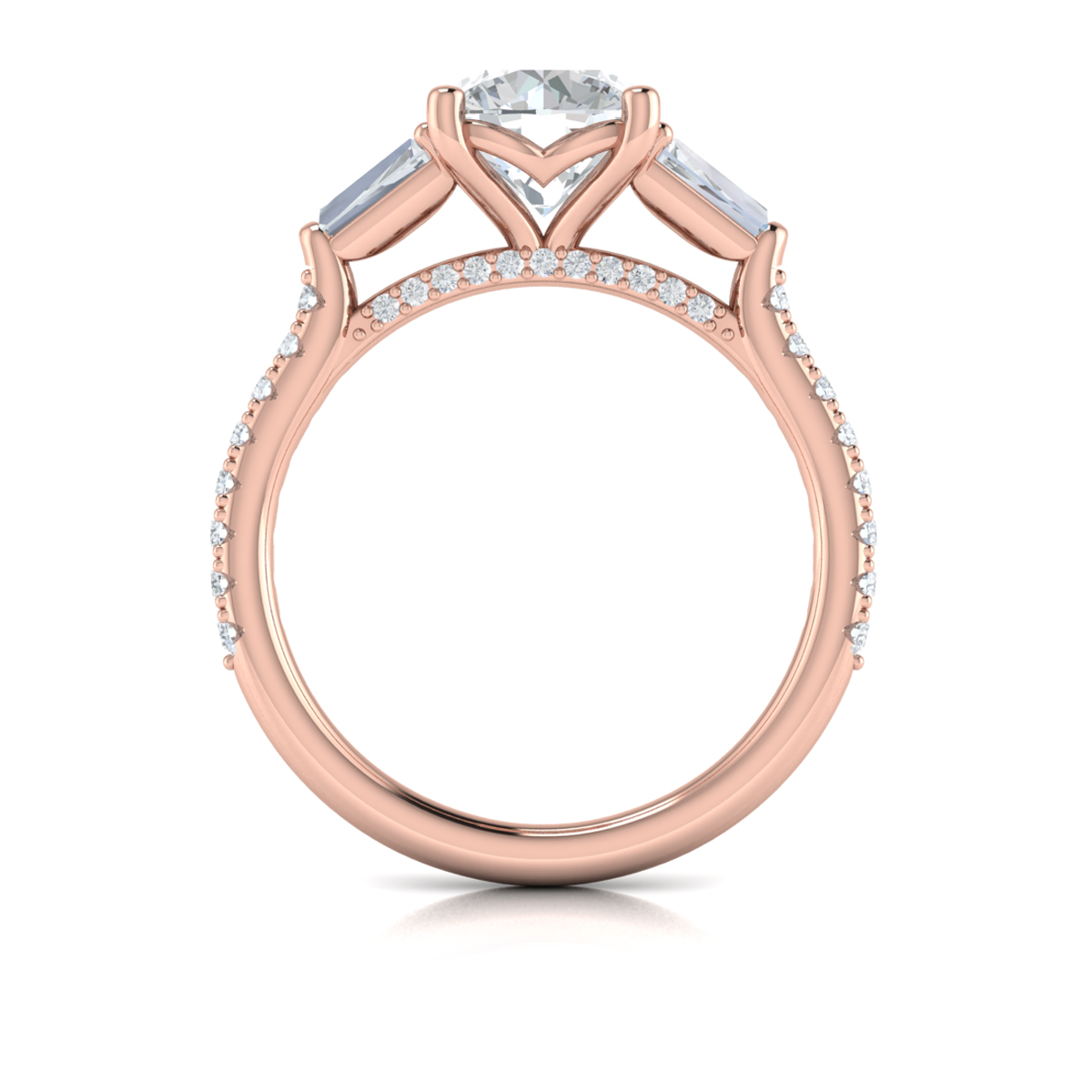 Vlora Three Stone Engagement Ring