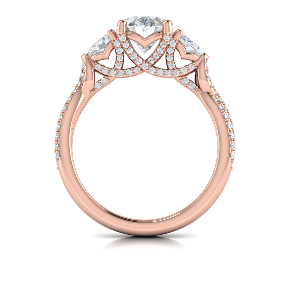 Vlora Three Stone Engagement Ring