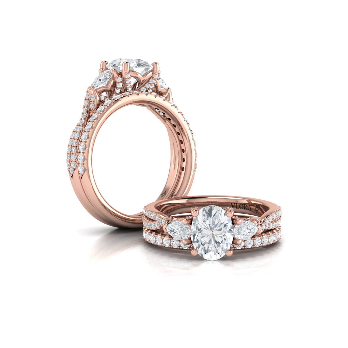Vlora Three Stone Engagement Ring