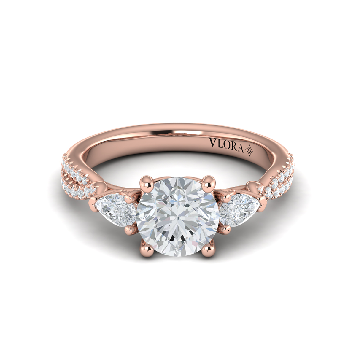 Vlora Three Stone Engagement Ring