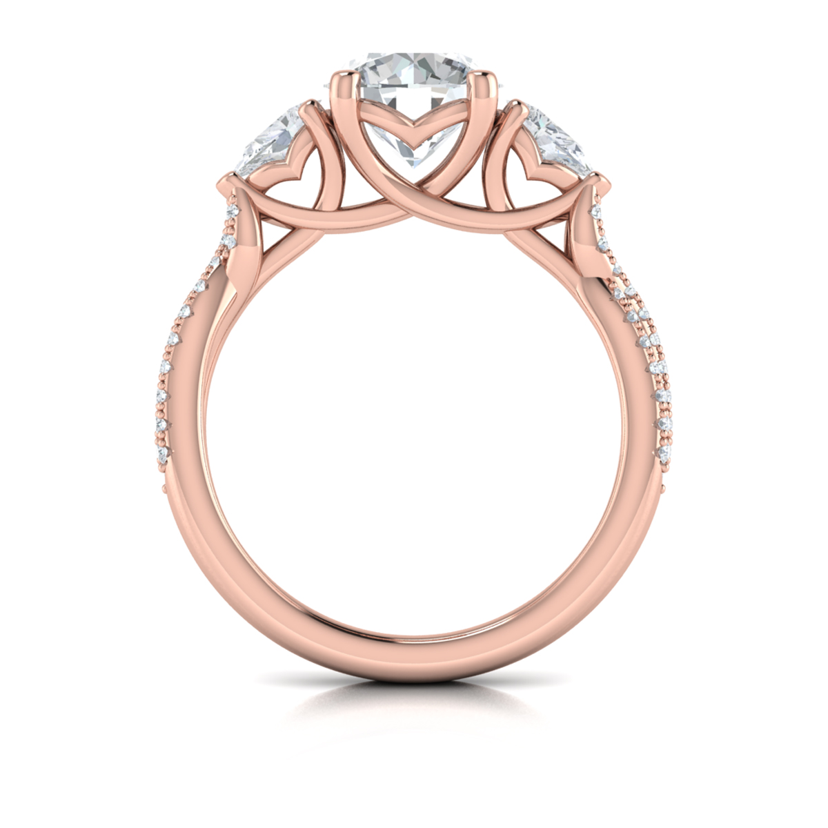 Vlora Three Stone Engagement Ring