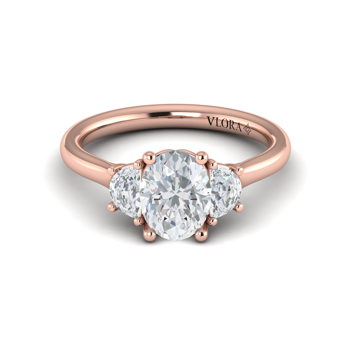 Vlora Three Stone Engagement Ring