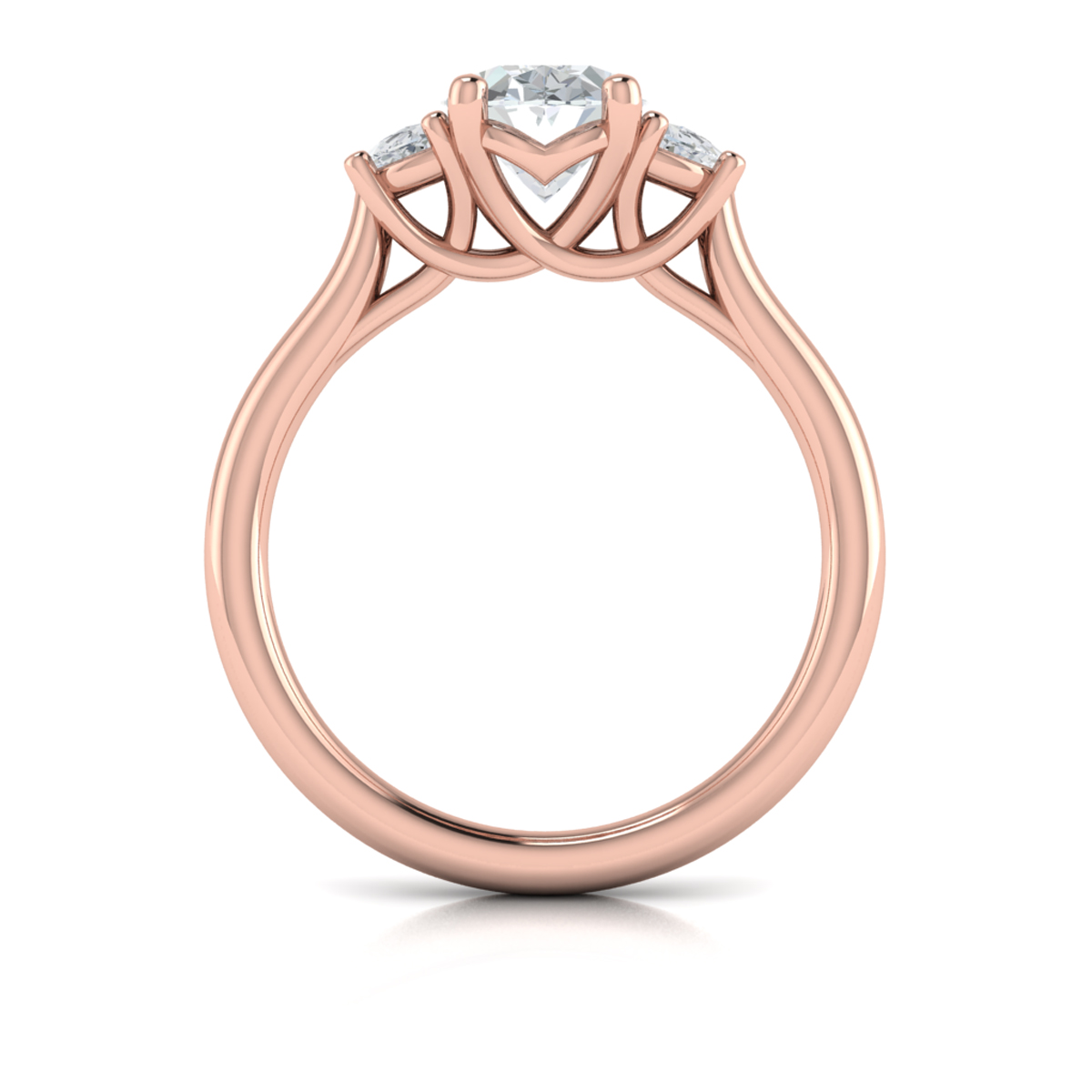 Vlora Three Stone Engagement Ring
