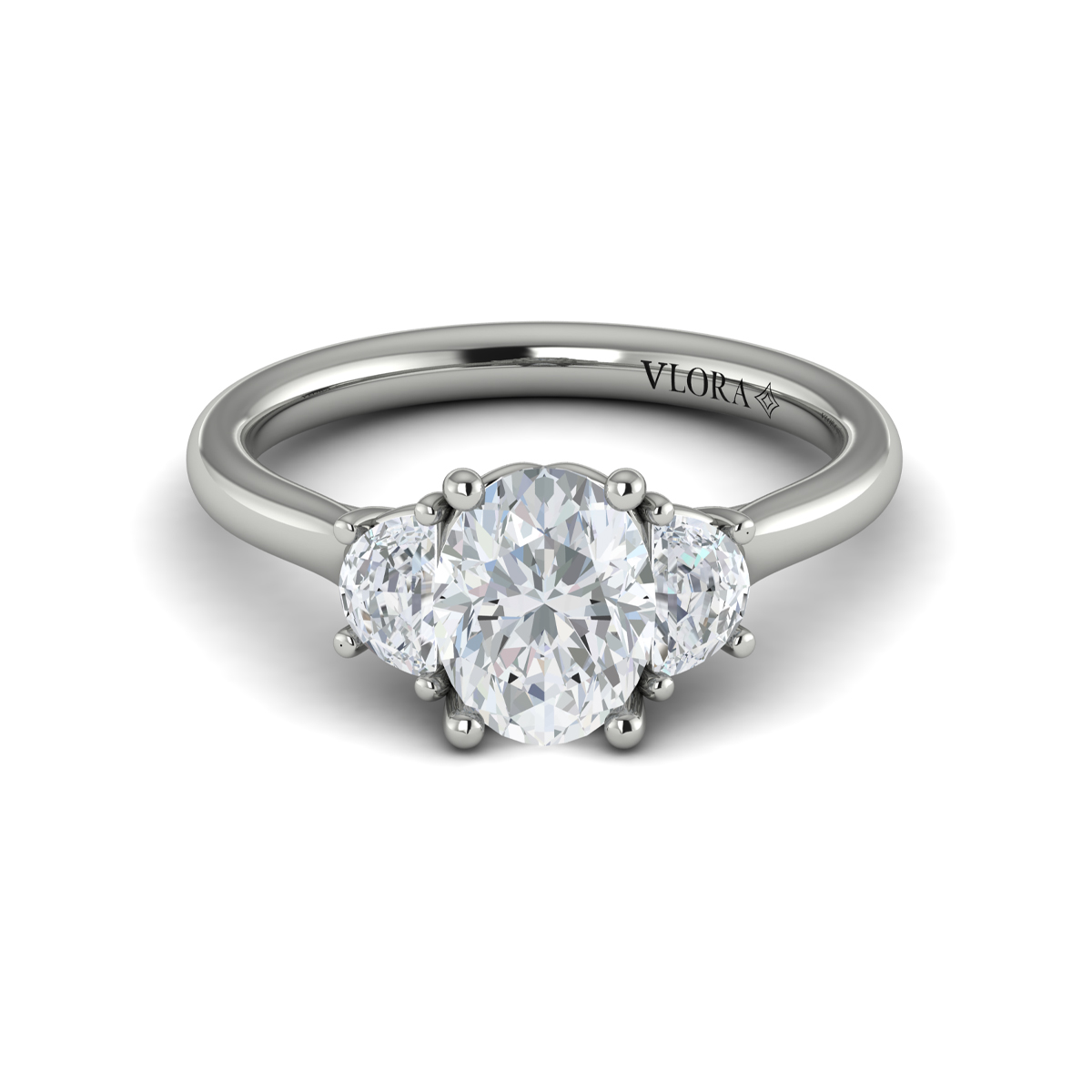 Vlora Three Stone Engagement Ring
