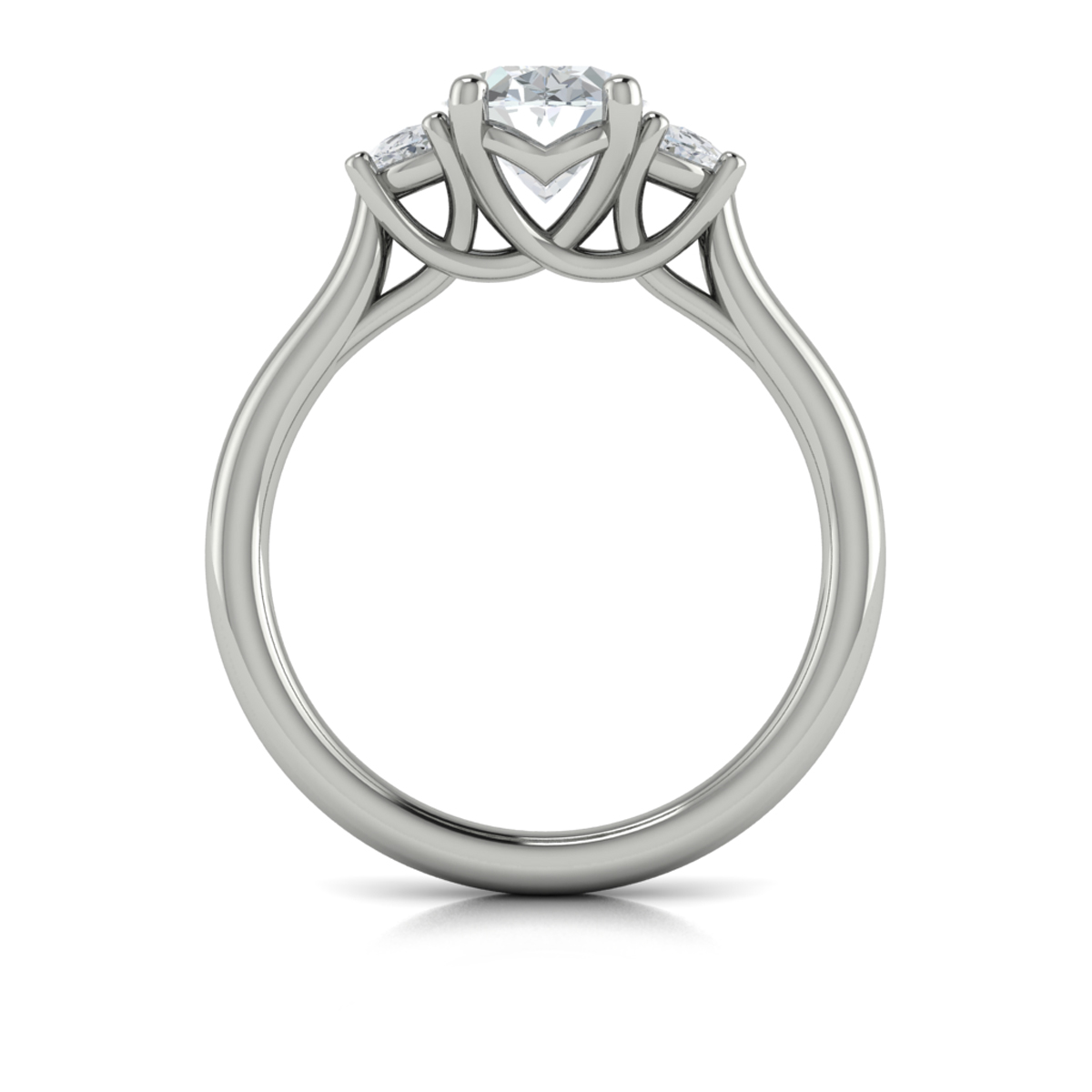 Vlora Three Stone Engagement Ring