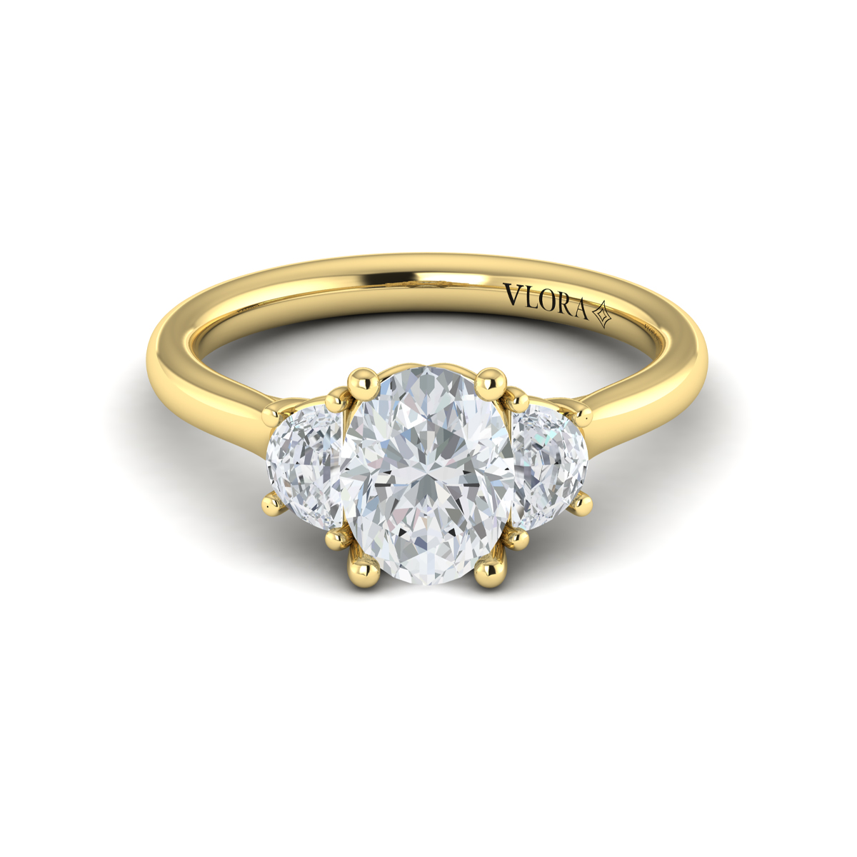 Vlora Three Stone Engagement Ring