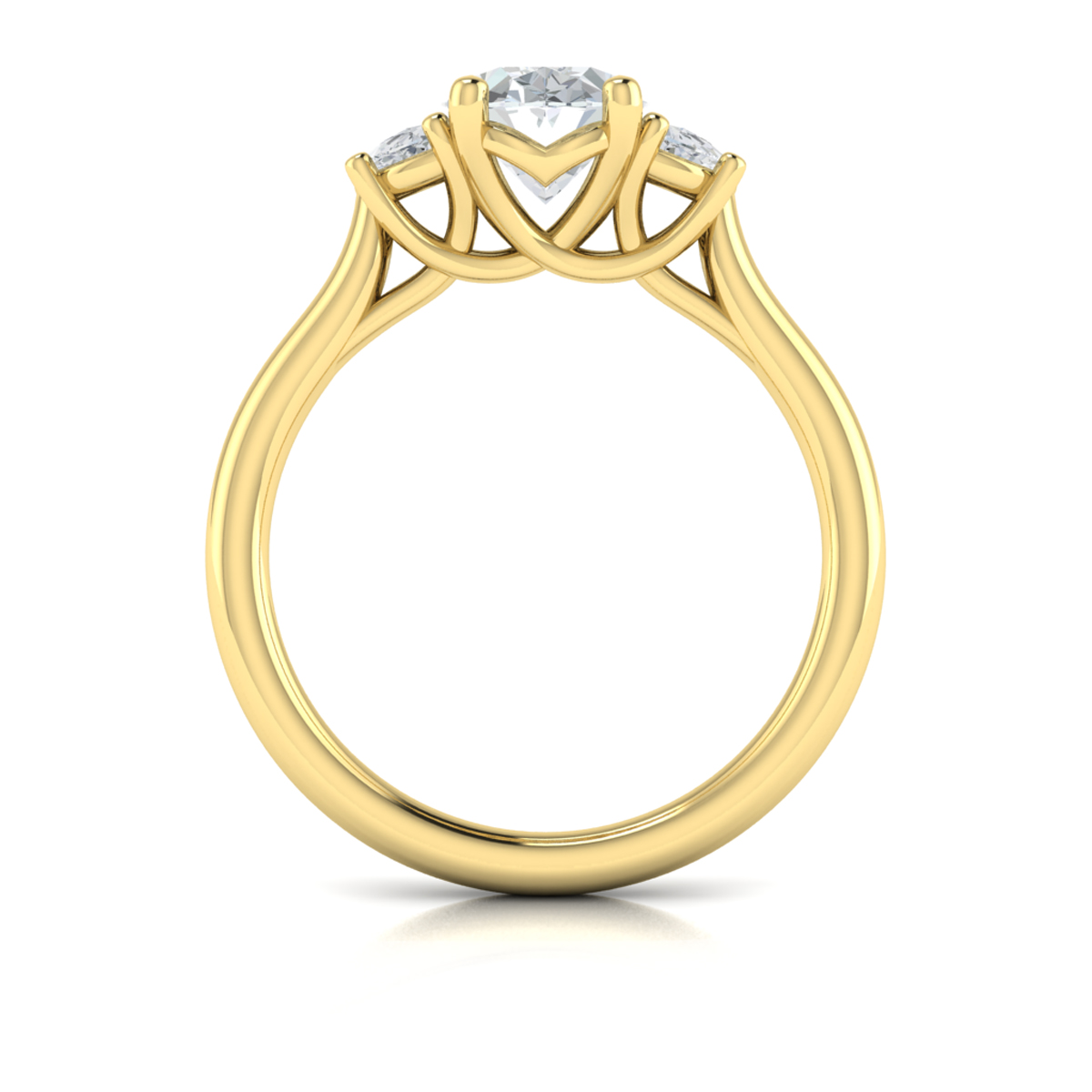 Vlora Three Stone Engagement Ring