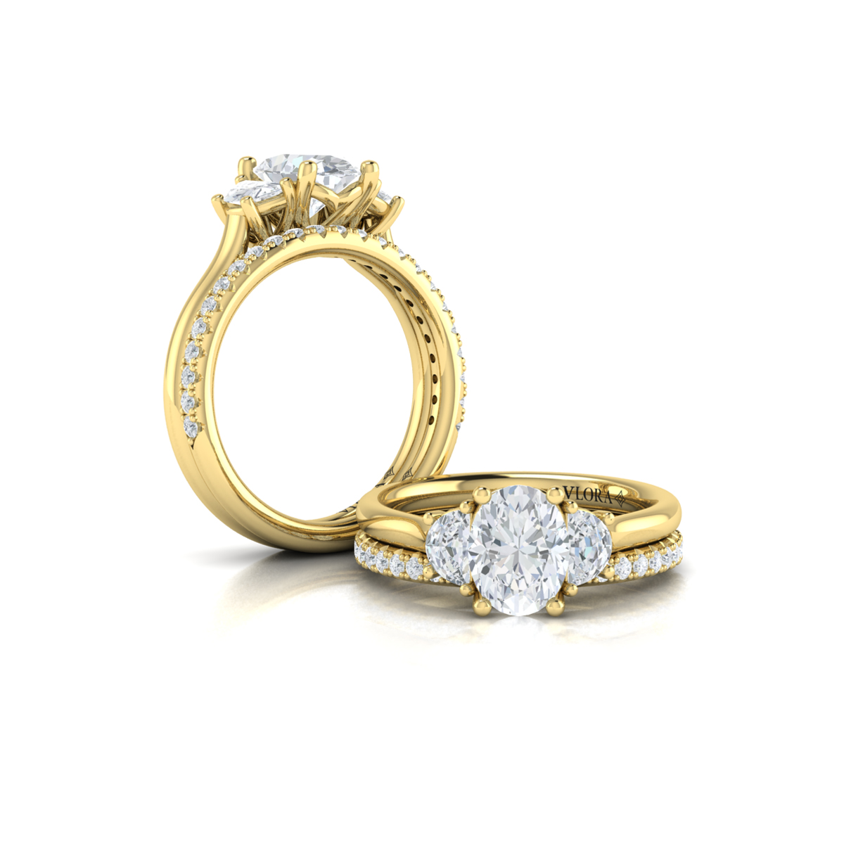 Vlora Three Stone Engagement Ring