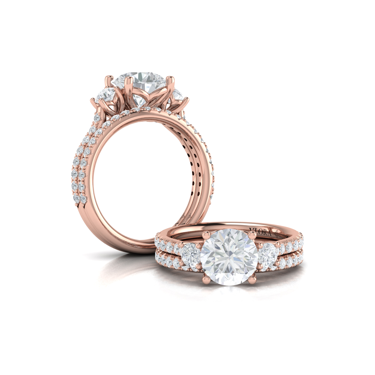 Vlora Classic, Three Stone Engagement Ring