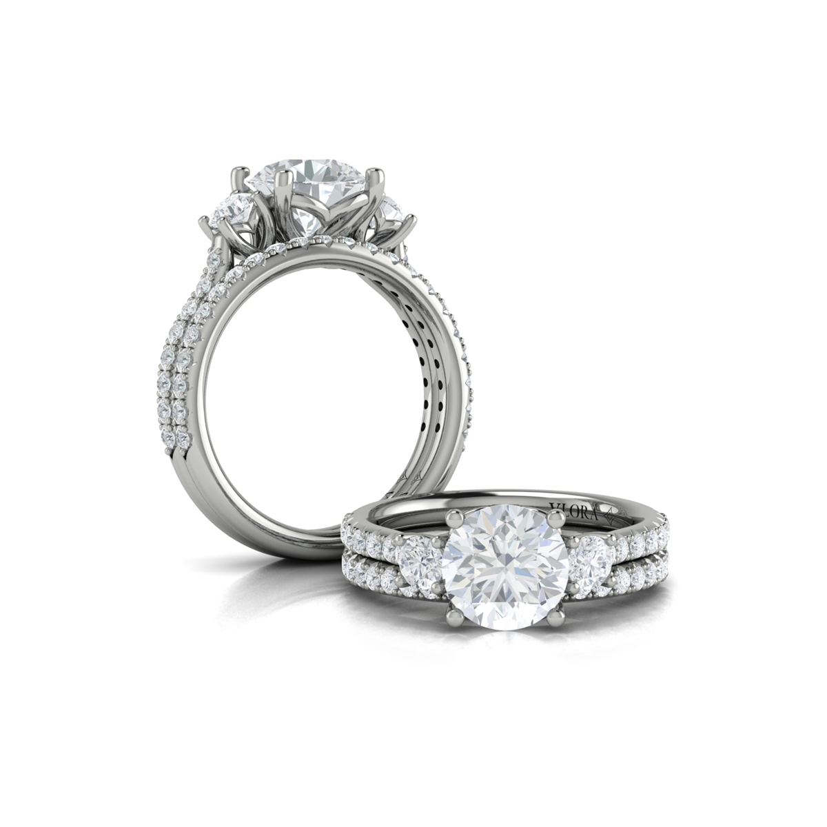 Vlora Classic, Three Stone Engagement Ring