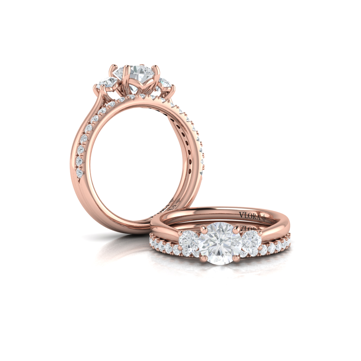 Matching Band for Timeless Trio Three Stone Engagement Ring
