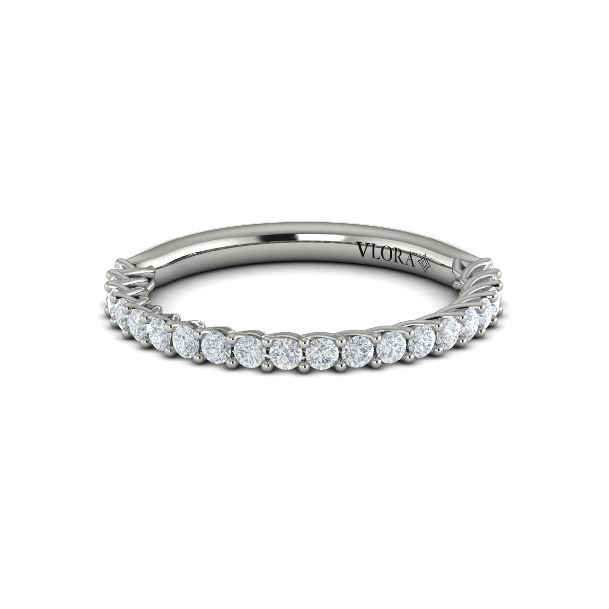 Matching Band for Interwoven Emerald Cut Three Stone Engagement Ring