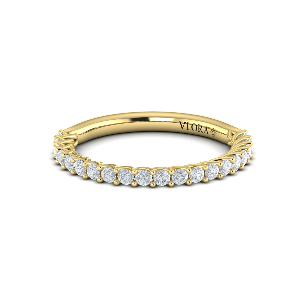 Matching Band for Interwoven Emerald Cut Three Stone Engagement Ring