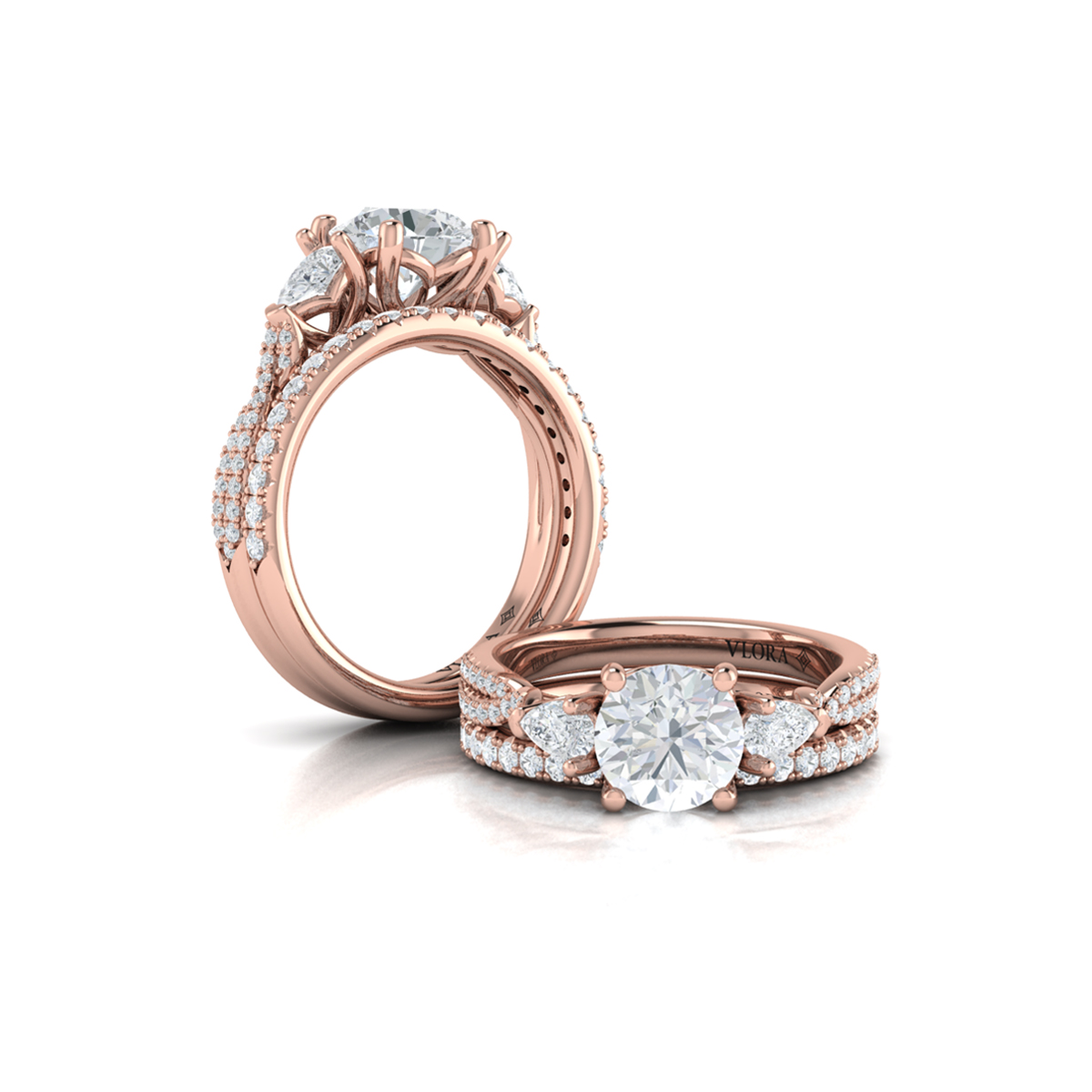 Matching Band for Entwined Three Stone Engagement Ring
