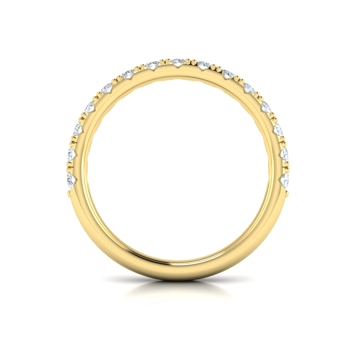 Matching Band for Timeless Cathedral Engagement Ring with Hidden Halo