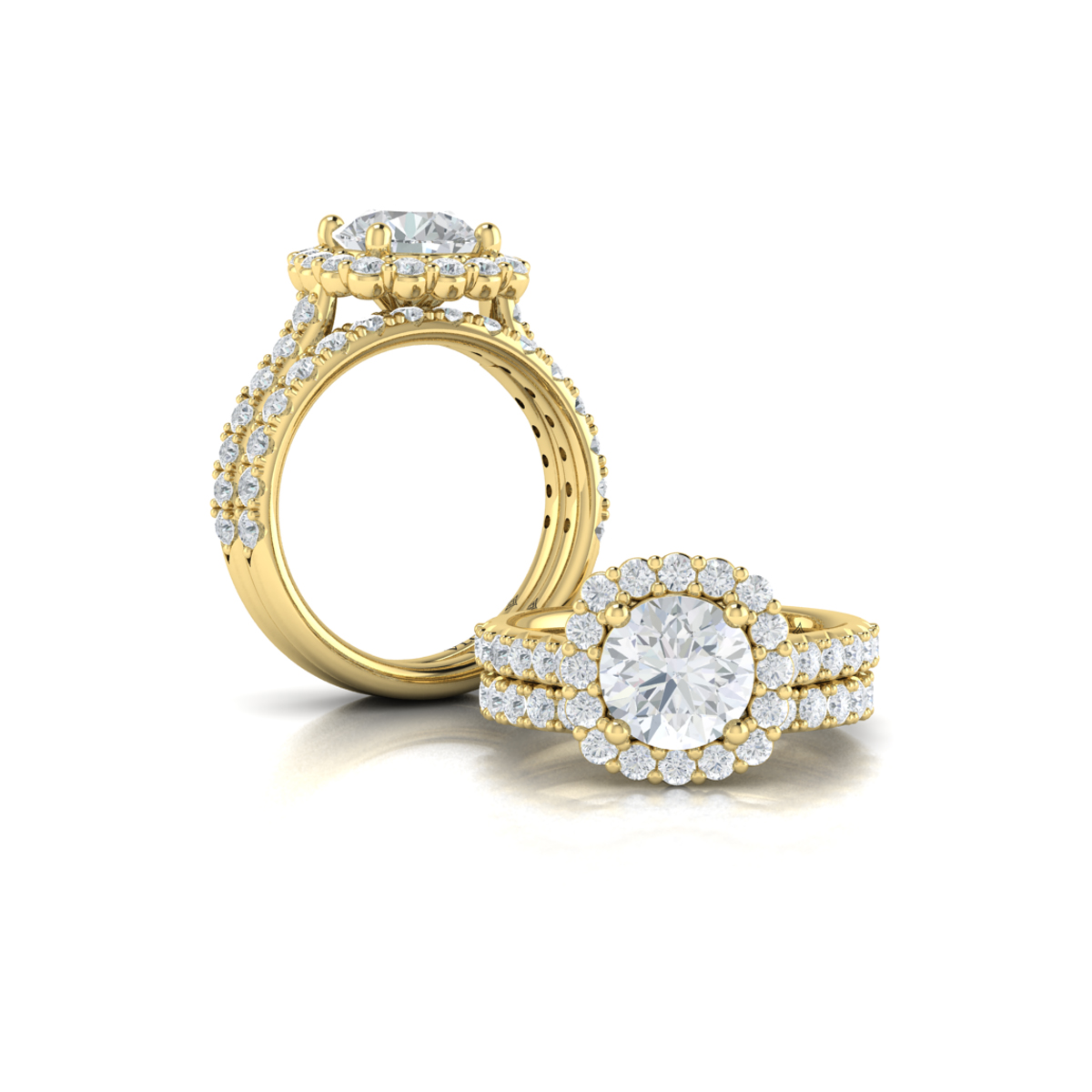 Matching Band for Bloom Halo Round Engagement Ring