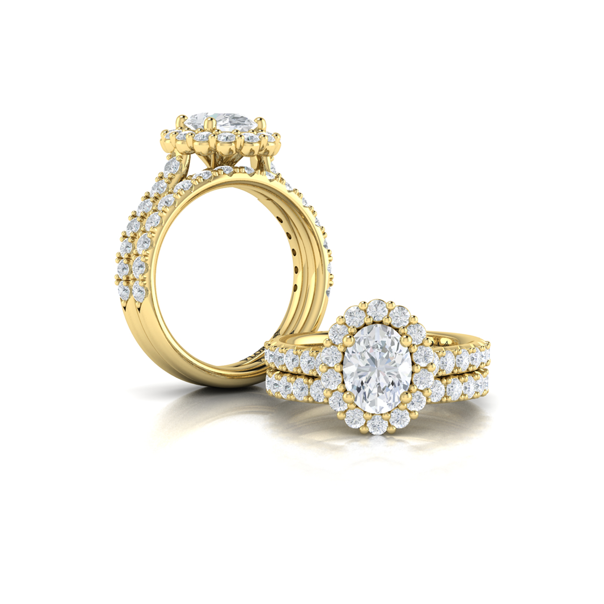 Matching Band for Bloom Halo Oval Engagement Ring