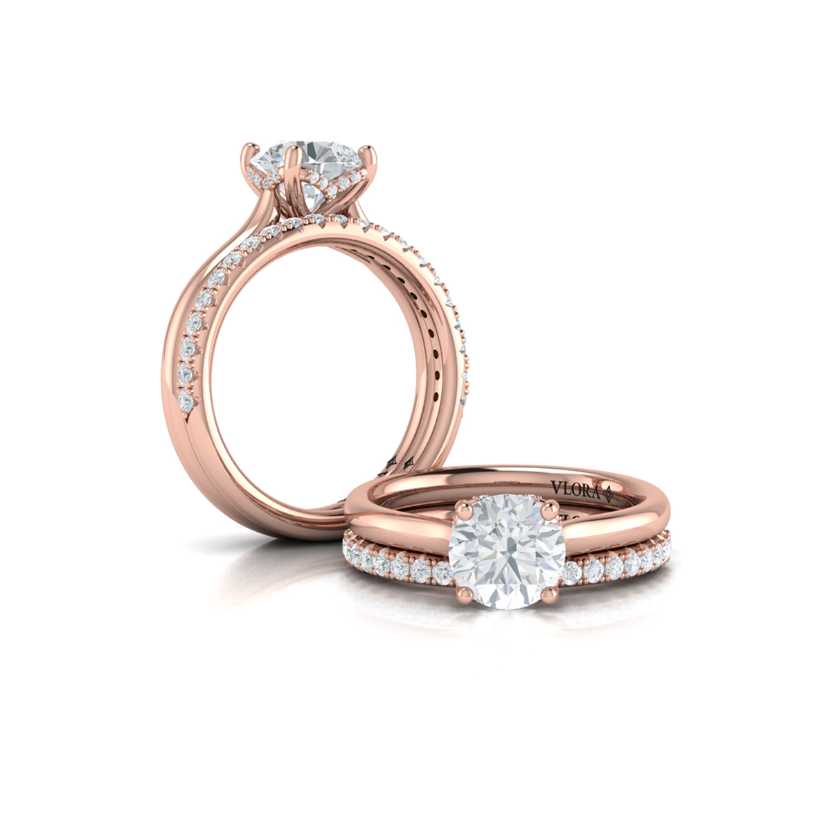 Matching Band for Elegant Classic Solitaire Engagement Ring