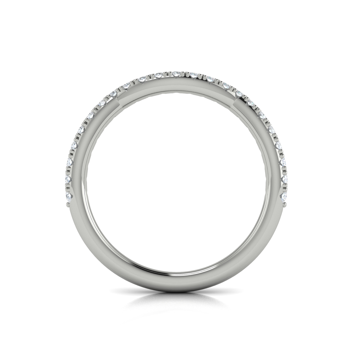 Matching Band for Entwined Solitaire Engagement Ring with Hidden Halo