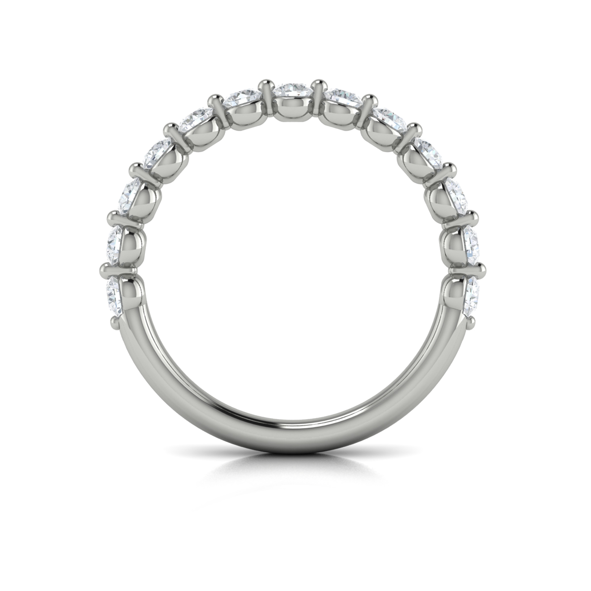 Matching Band for Classic Round Engagement Ring with Floating Diamond Band