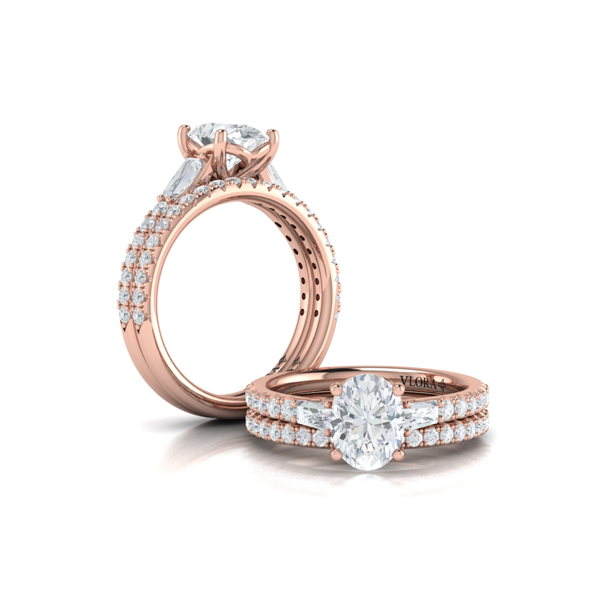 Matching Band for Luminous Oval Engagement Ring