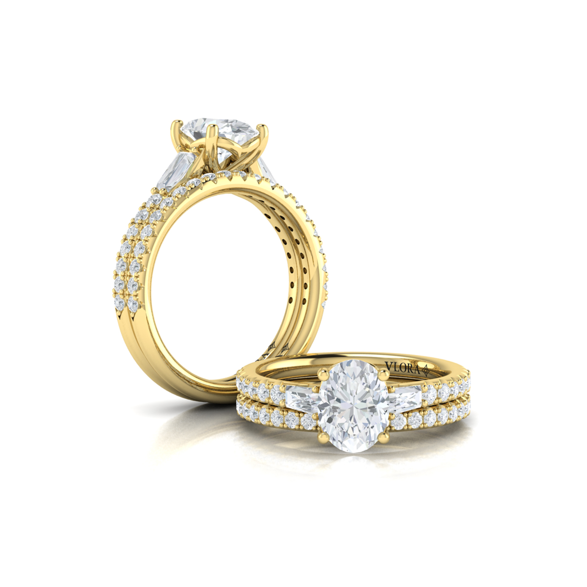 Matching Band for Luminous Oval Engagement Ring