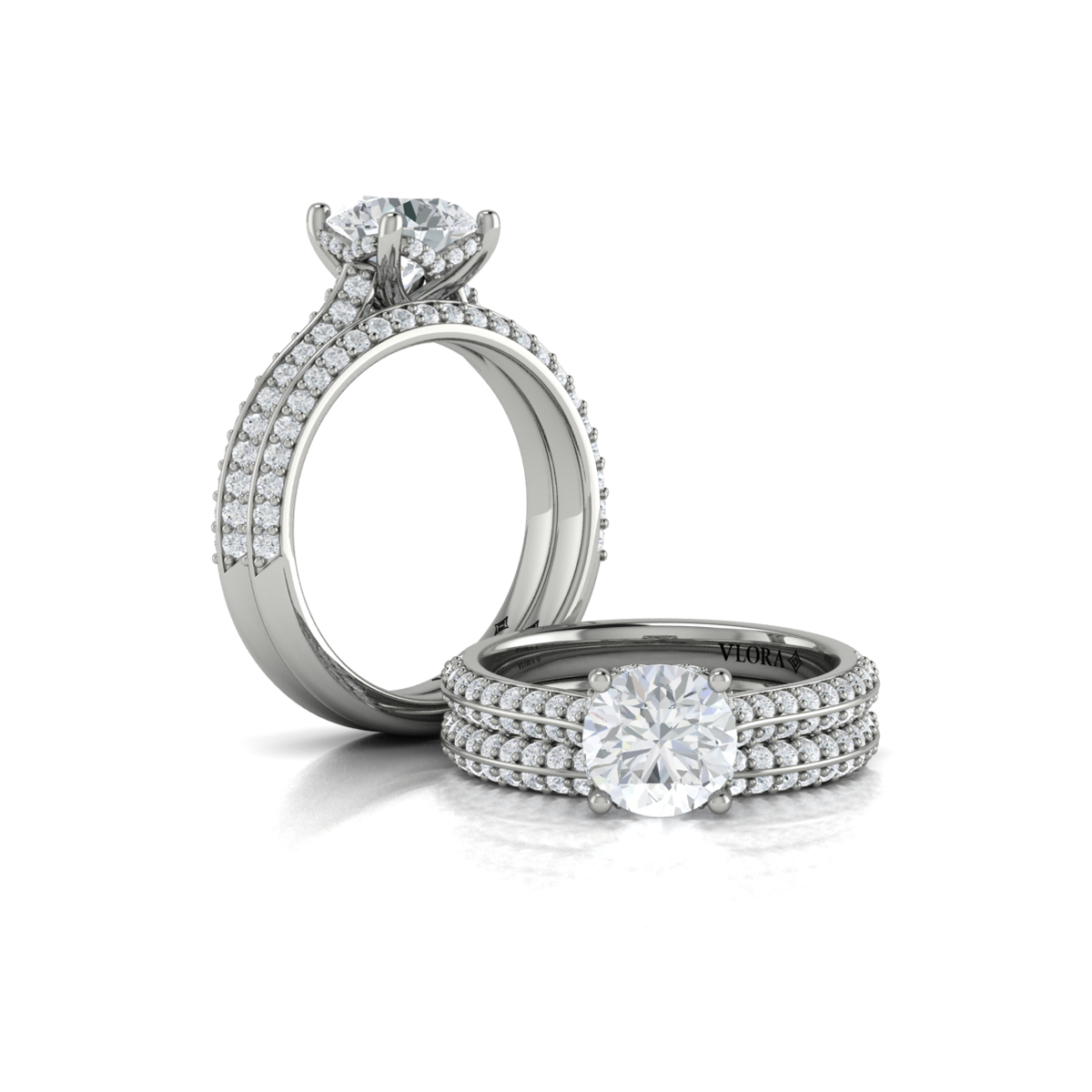 Matching Band for Harmony Hidden Halo Engagement Ring