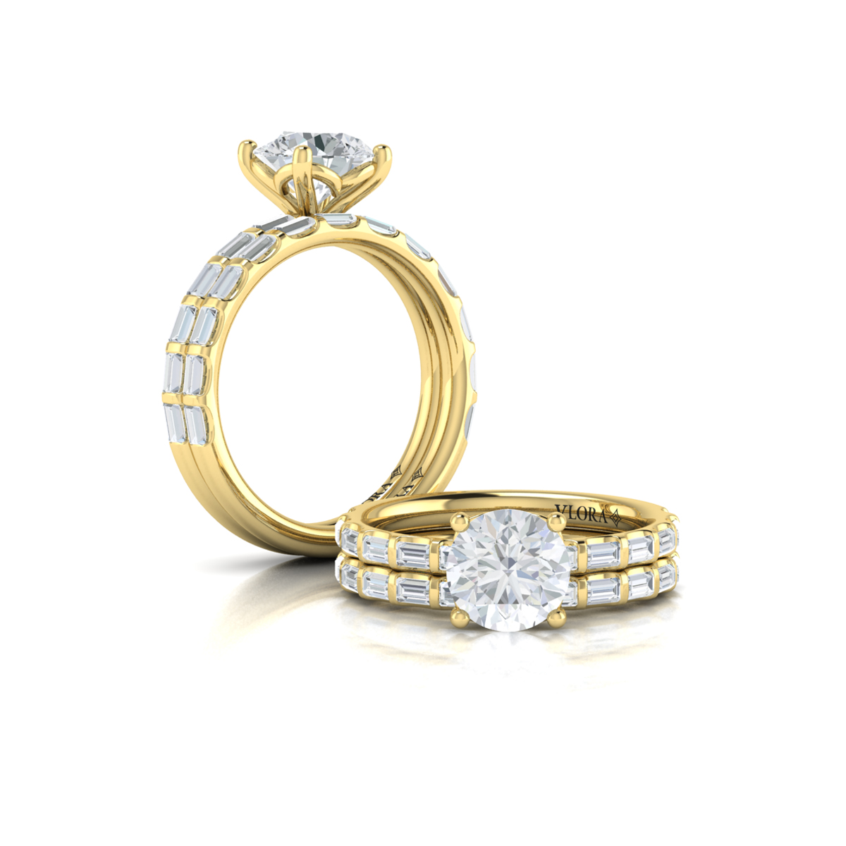 Matching Band for Shining Baguette Band Engagement Ring
