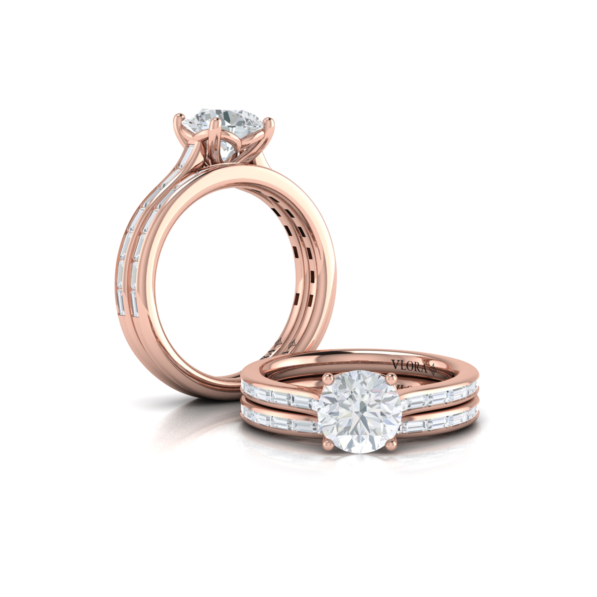 Matching Band for Brilliant Waterfall Engagement Ring