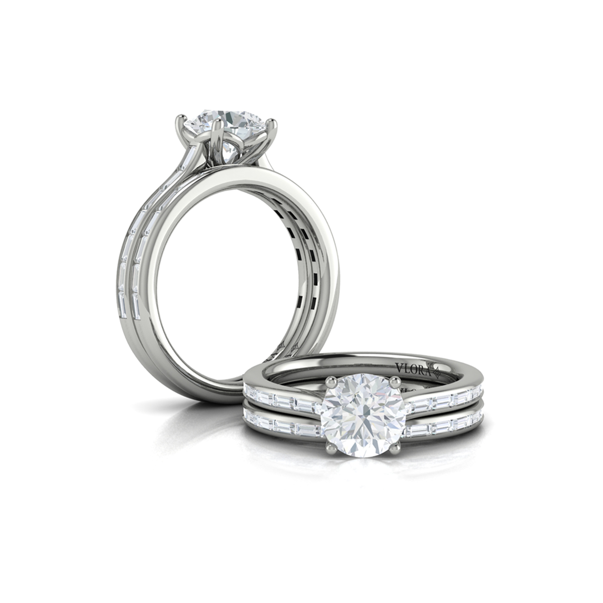 Matching Band for Brilliant Waterfall Engagement Ring