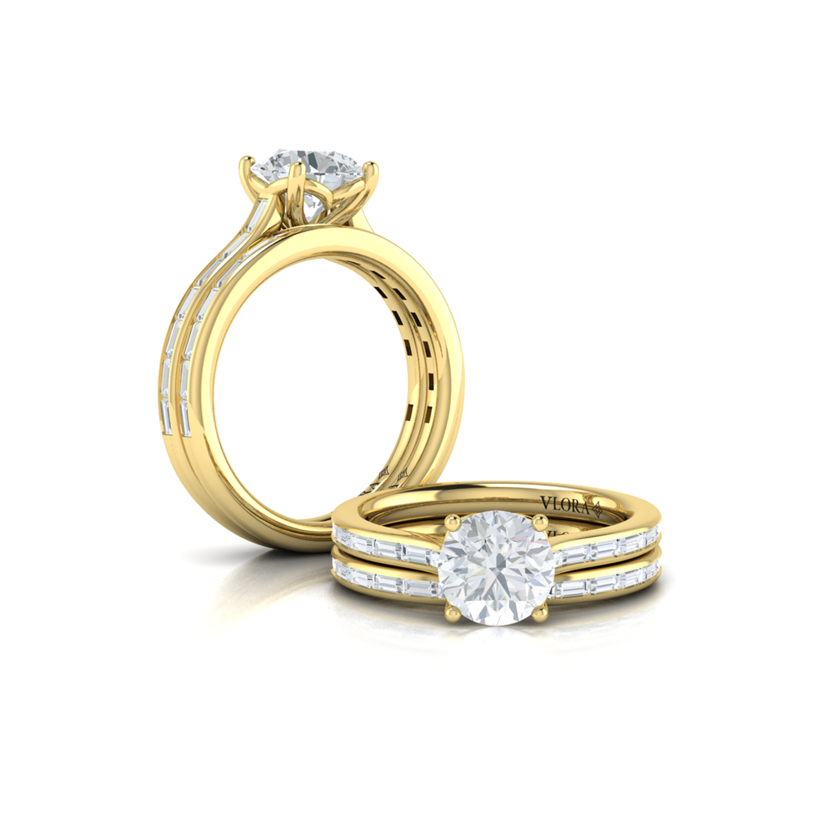 Matching Band for Brilliant Waterfall Engagement Ring