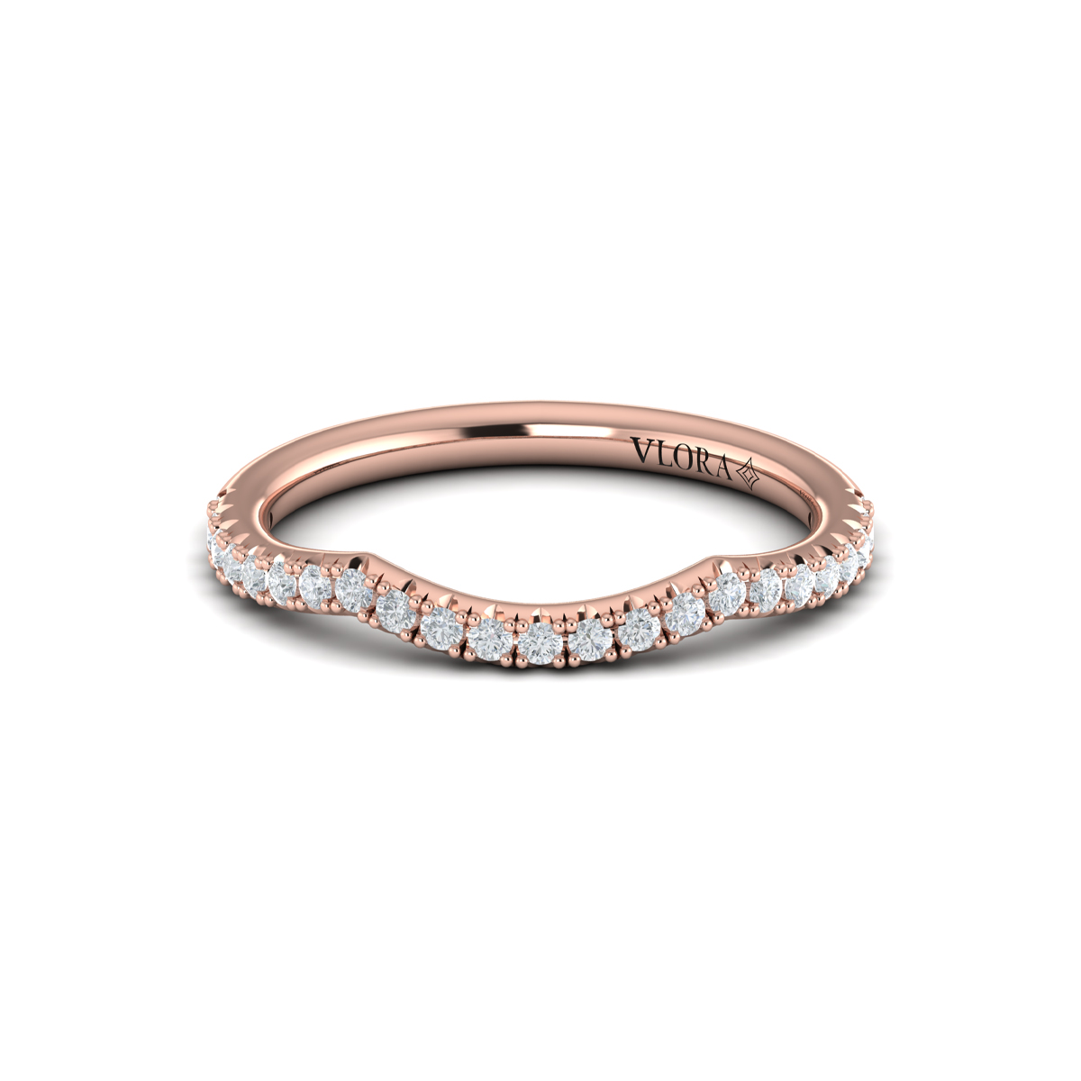 Woven Pave Matching Wedding Band