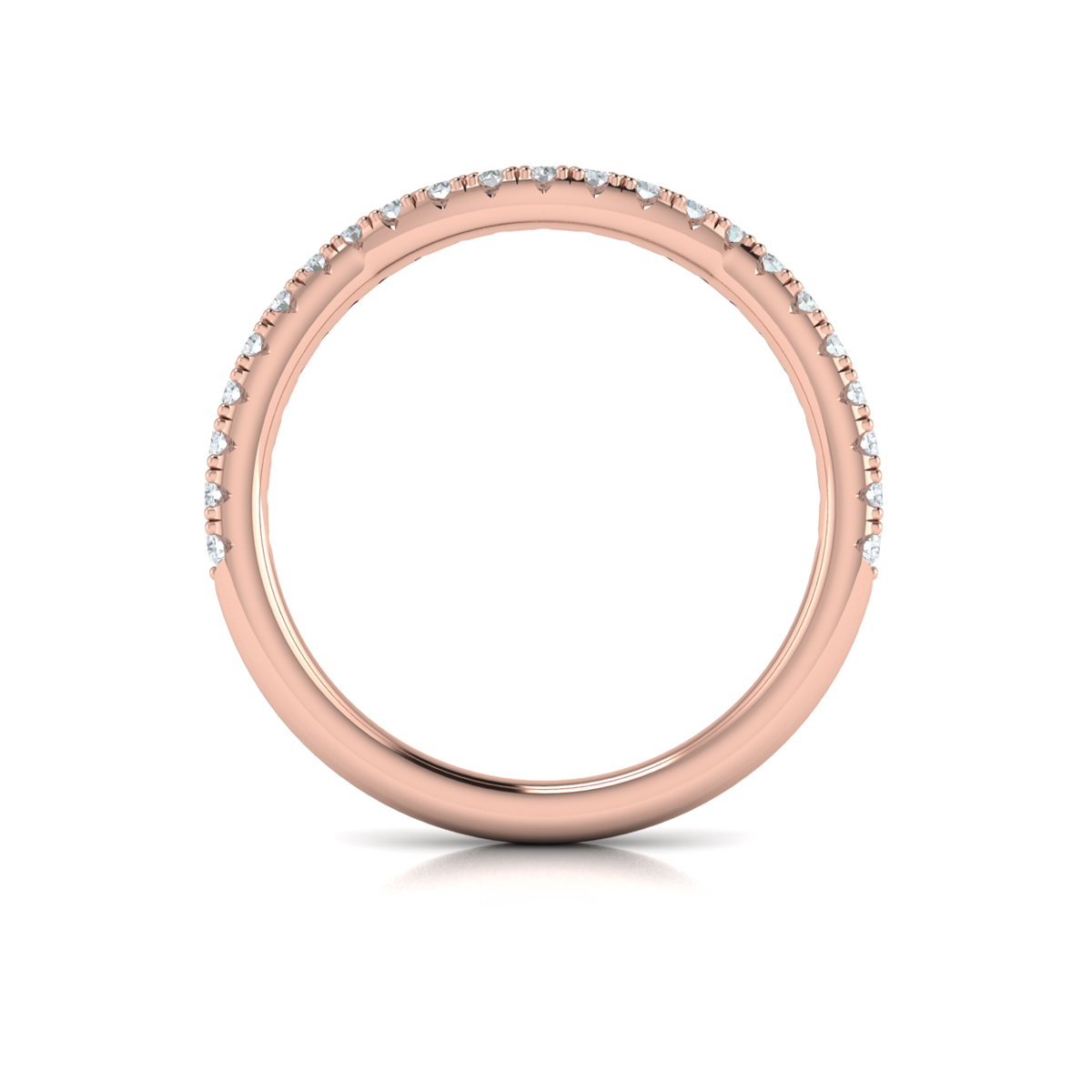 Woven Pave Matching Wedding Band